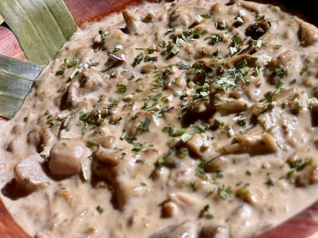 COCONUT JACKFRUIT AND MUSHROOM ADOBO.